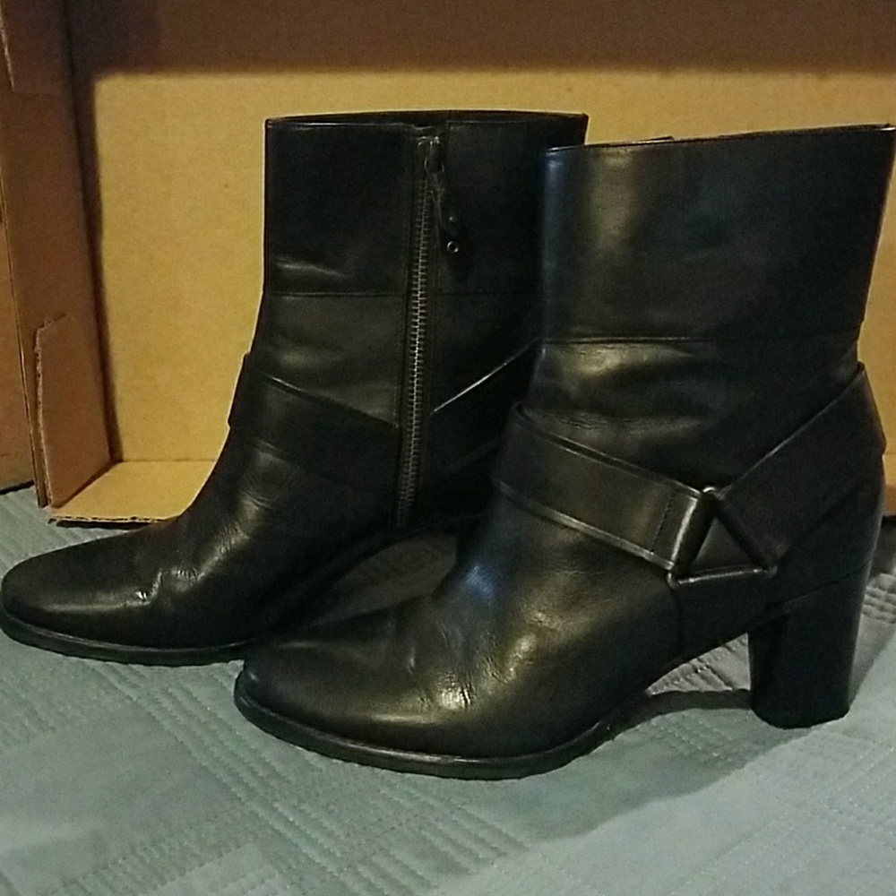 Cole Haan Nike Air Black Leather Boots